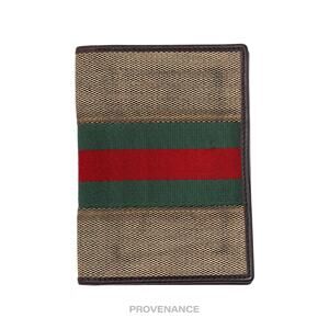🔴 Gucci Pocket Organizer Wallet - Raffia with Web